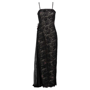 Vintage San Carlin Saks Fifth Avenue Black Lace Gown