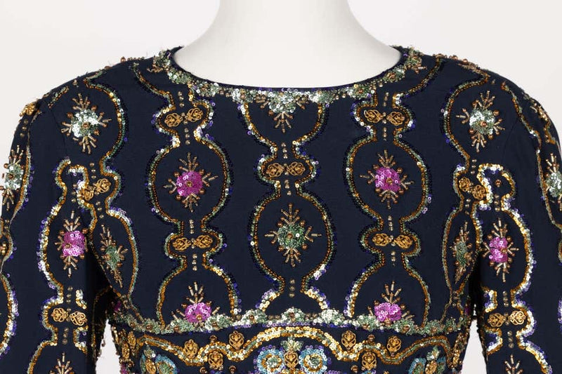 1960s Lanvin by Jules-Francois Crahay Embellished Cropped Top