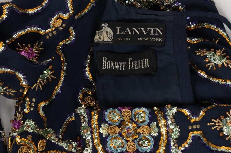 1960s Lanvin by Jules-Francois Crahay Embellished Cropped Top