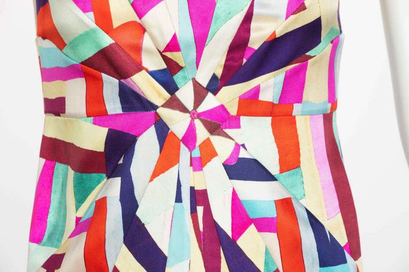 Chanel New Multicolored Print Cut Out Back Maxi Dress Cruise 2016