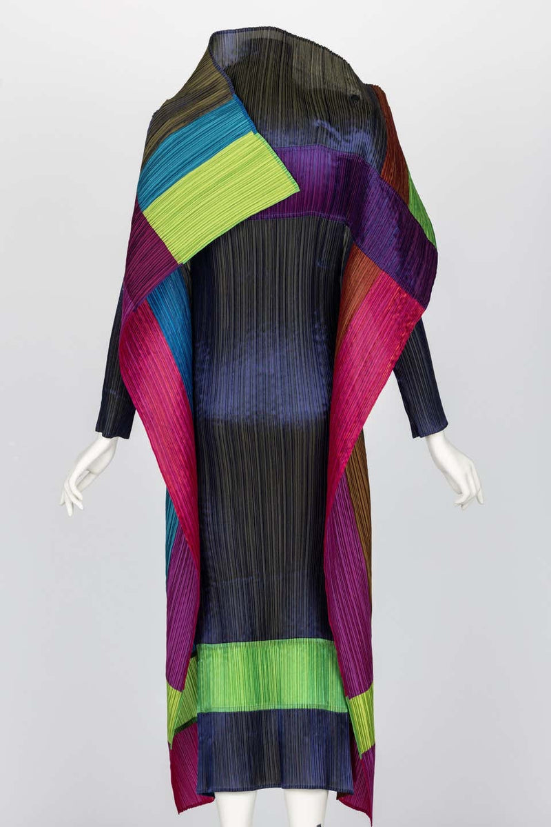 Incredible Rare Issey Miyake Pleats Please Avant Garde Color Block Dress