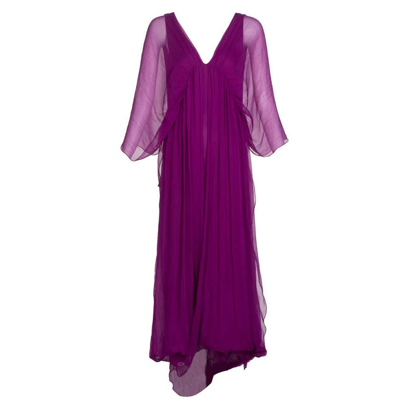 Yves Saint Laurent Edition Soir Chiffon Evening Dress circa 2009 Basha Gold Yves Saint Laurent Edition Soir Chiffon Evening Dress circa 2009 Basha Gold