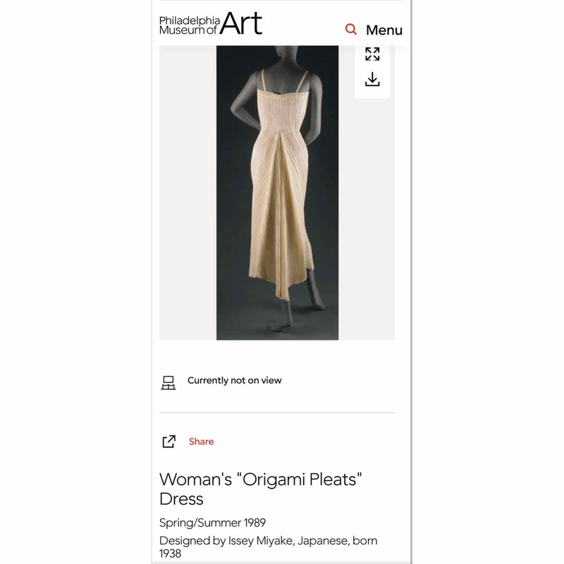 Vintage Issey Miyake Ivory Sleeveless Sculptural Dress Museum Held, 1980s