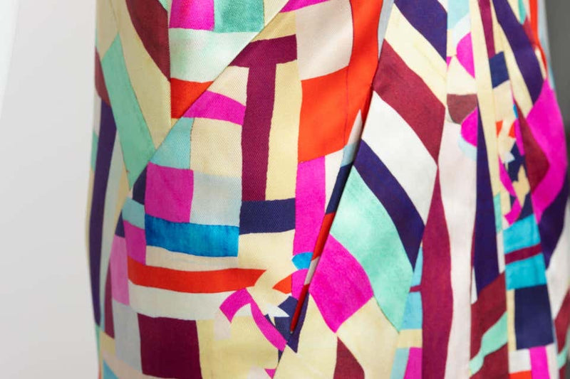 Chanel New Multicolored Print Cut Out Back Maxi Dress Cruise 2016