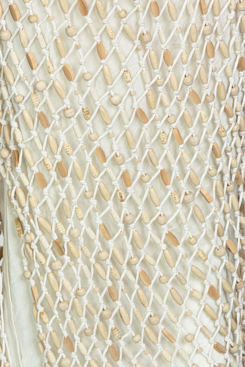JW Anderson Silk Macrame Wood Beaded Fringe Dress Runway Spring 2019