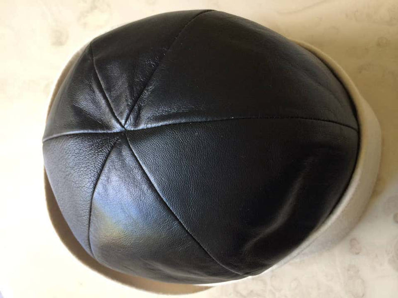 YSL Vintage Leather and Felt Hat with tags
