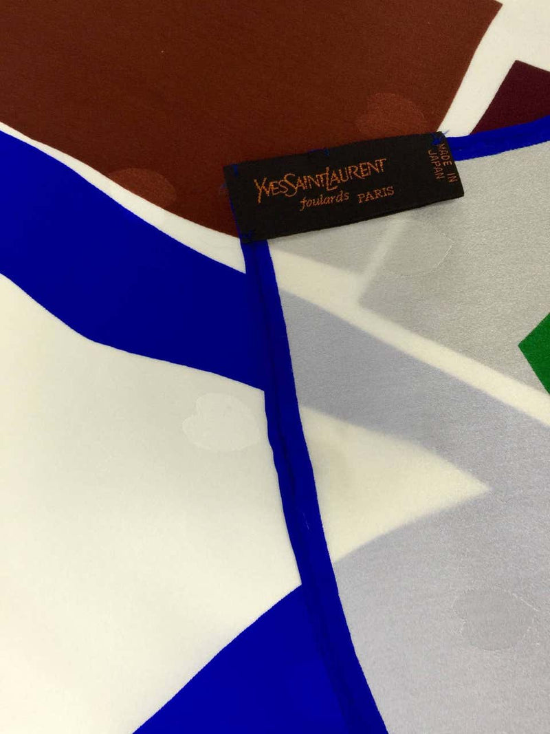 Vintage Yves Saint Laurent LOVE print silk scarf 1985 YSL