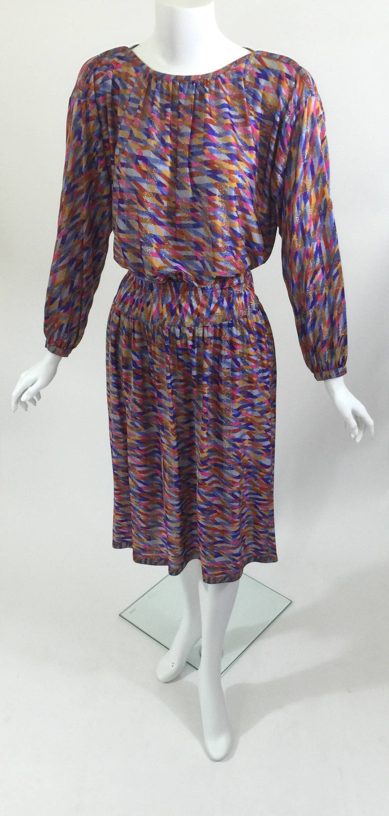 Vintage Missoni Metallic Silk Jersey Top and Skirt Set
