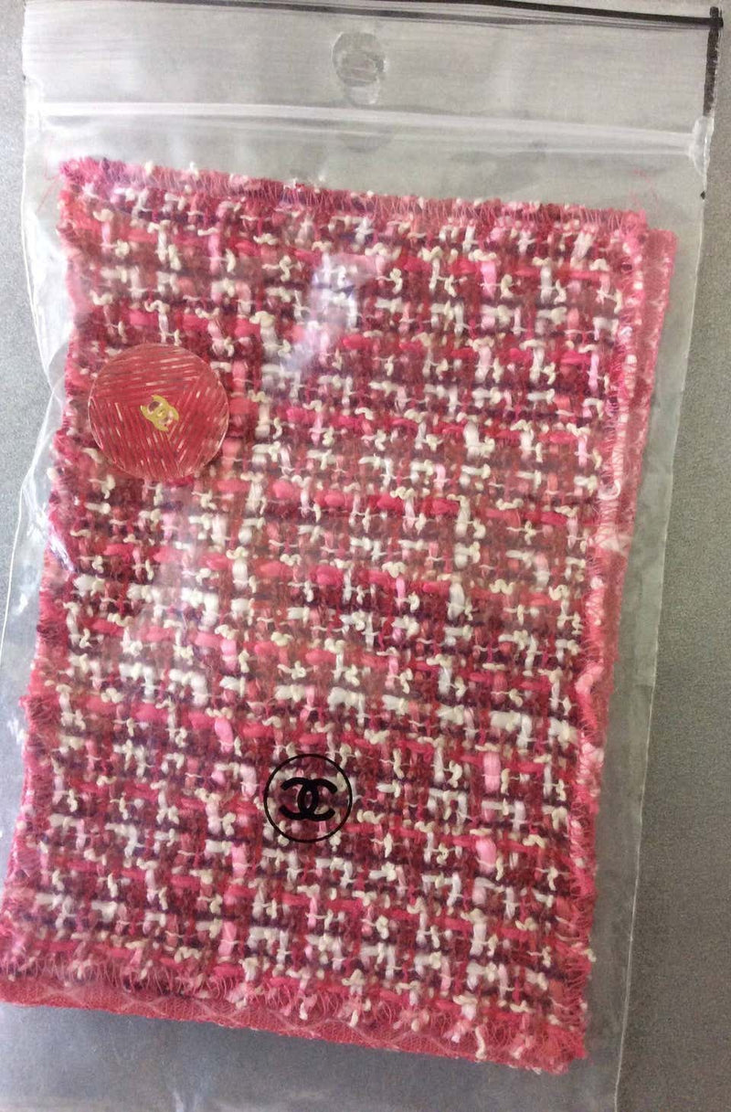 Chanel Tweed Jacket Top with Lucite Buckle Belt