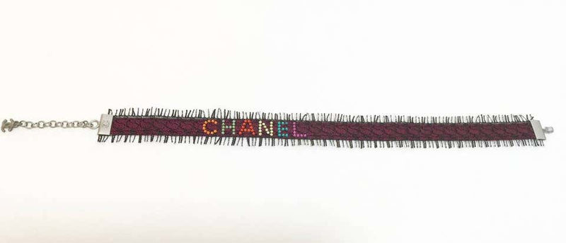 Chanel Leather & Lace Choker Necklace