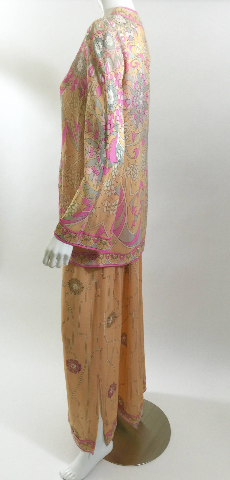 Ethereal 1960's Emilio Pucci Vintage Silk Dress & Jacket Set Vintage w/ Tags