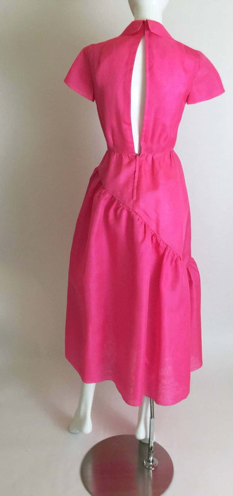 1970's Bill Blass Pink Silk Organza Dress