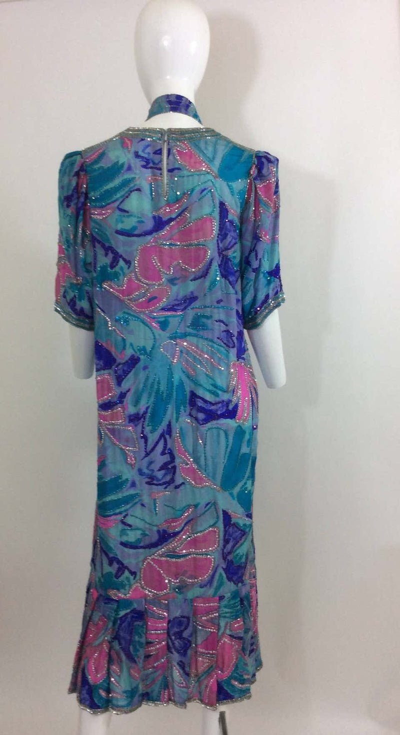 Vintage Silk Painted Dress