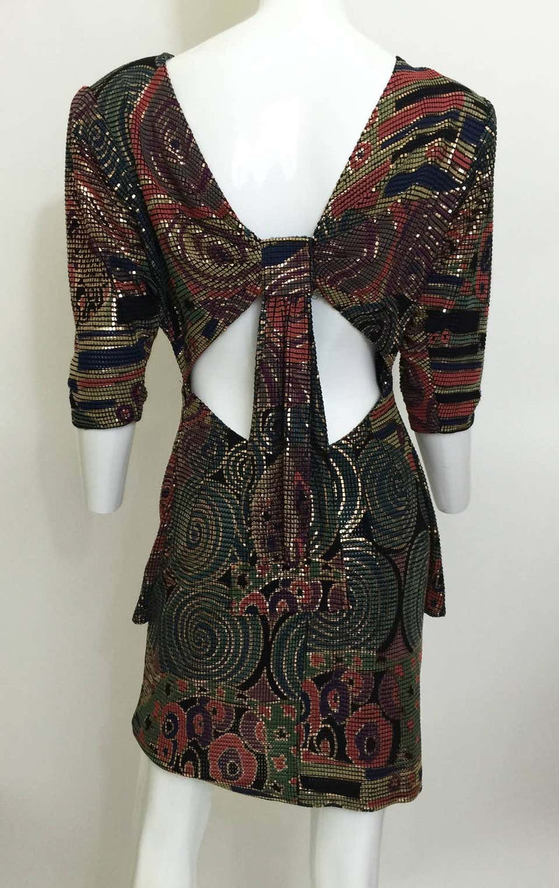 Incredible Janine Hand Painted Dress 1980s