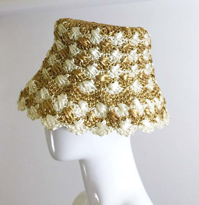 Prada Woven Raffia Bucket Sun Hat