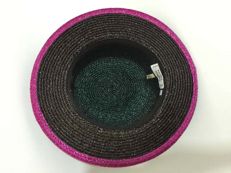 Fabulous Vintage Yves Saint Laurent Raffia Hat with Snakeskin Trim YSL