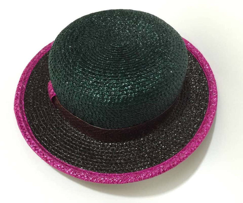 Fabulous Vintage Yves Saint Laurent Raffia Hat with Snakeskin Trim YSL