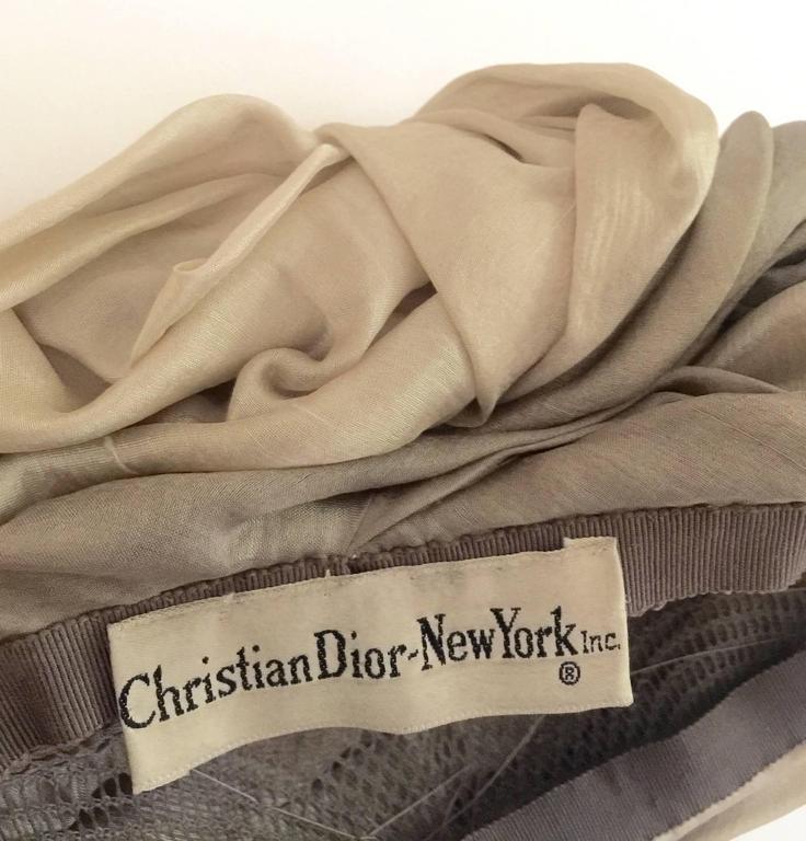 1950s Christian Dior Ombre Silk Turban Hat