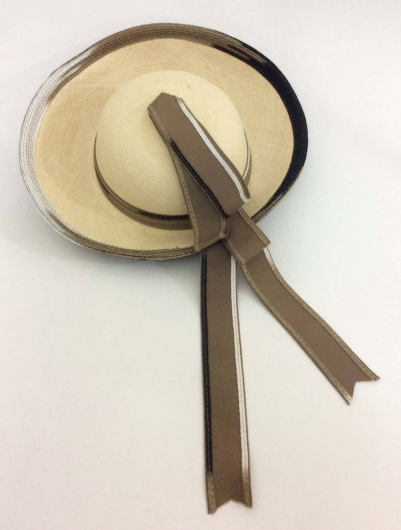 Yves Saint Laurent Vintage Straw and Ribbon Hat YSL