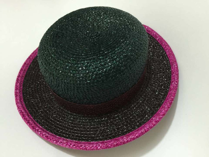 Fabulous Vintage Yves Saint Laurent Raffia Hat with Snakeskin Trim YSL