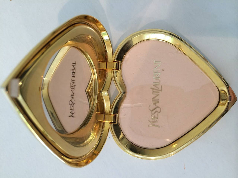 Yves Saint Laurent Dazzling Emerald Green Crystal Jewel Heart Compact YSL