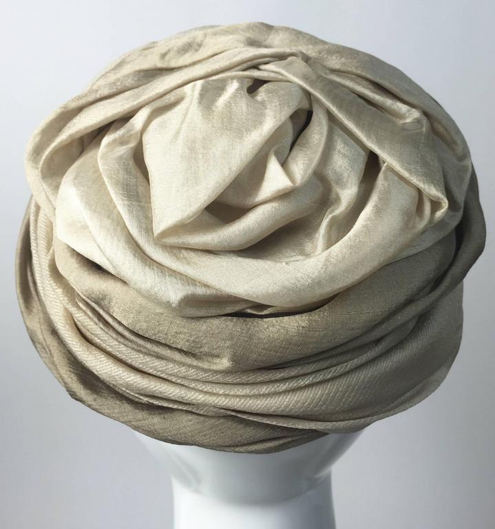 1950s Christian Dior Ombre Silk Turban Hat