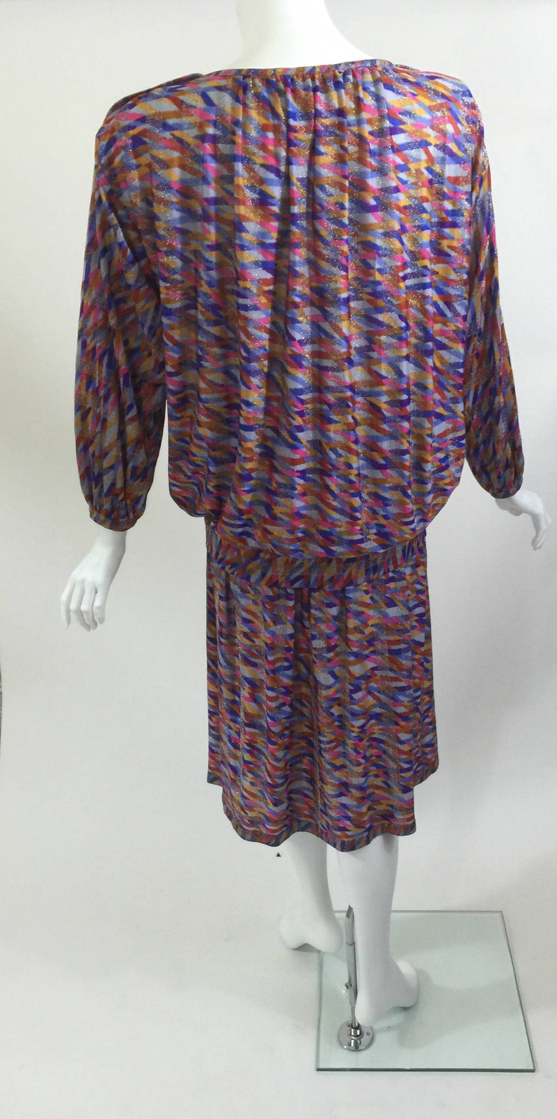 Vintage Missoni Metallic Silk Jersey Top and Skirt Set
