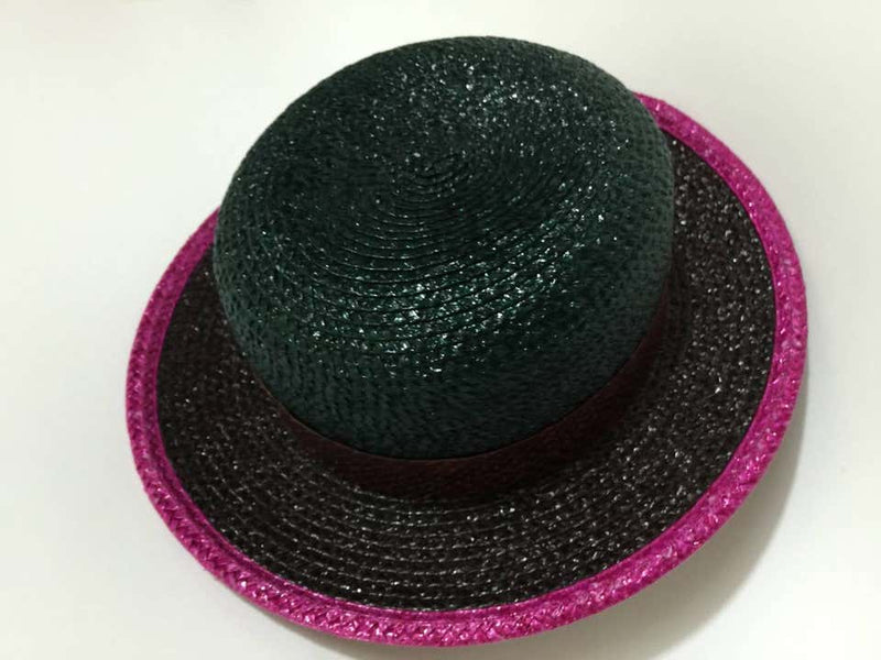 Fabulous Vintage Yves Saint Laurent Raffia Hat with Snakeskin Trim YSL