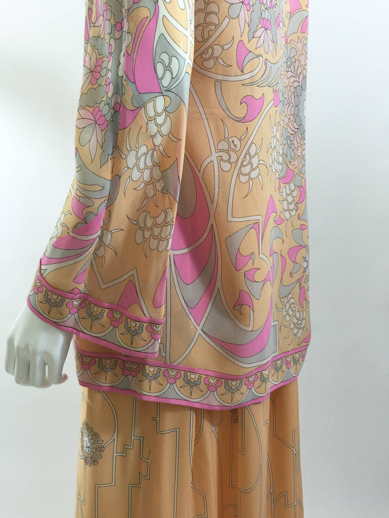 Ethereal 1960's Emilio Pucci Vintage Silk Dress & Jacket Set Vintage w/ Tags