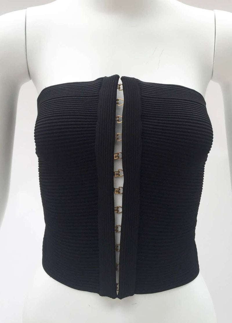 Gucci Extra Wide Dramatic Black Bandage Corset Belt