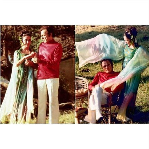 1975 Gina Fratini Elizabeth Taylor Ombre Chiffon Wedding Dress Documented