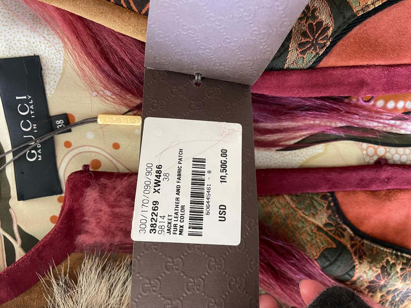 Gucci Tiger Embroidered Suede & Fur Jacket, 2015