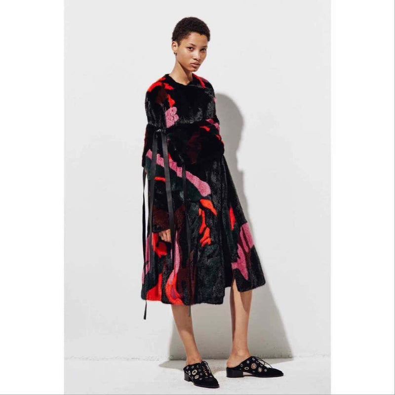 Proenza Schouler Colorful Mink Fur Leather Shrug, 2016