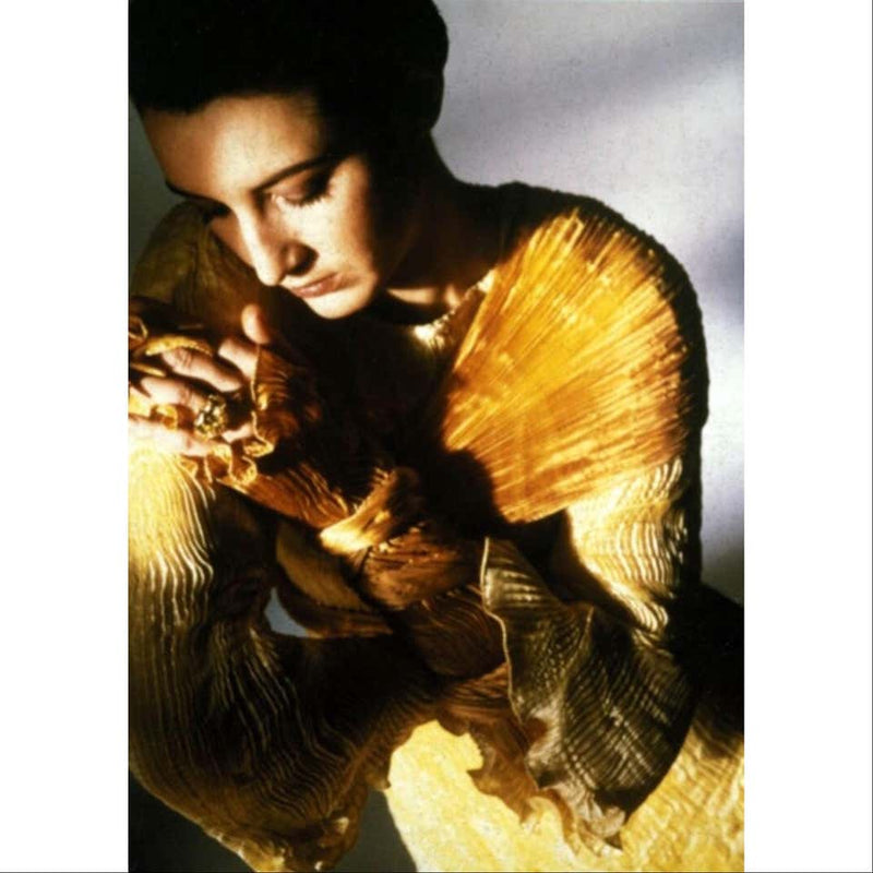 Patricia Lester Copper Brown Silk Fortuny Pleated Dress & Belt, 1980s