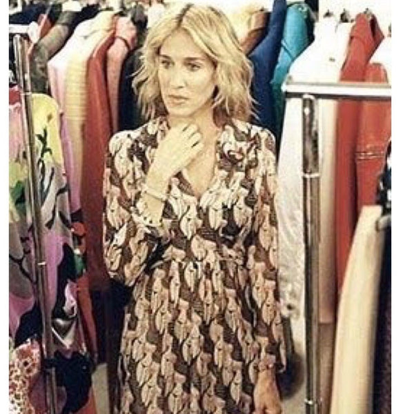 Prada "Naked Lady" Print Silk Blouse Sex and The City, 2001
