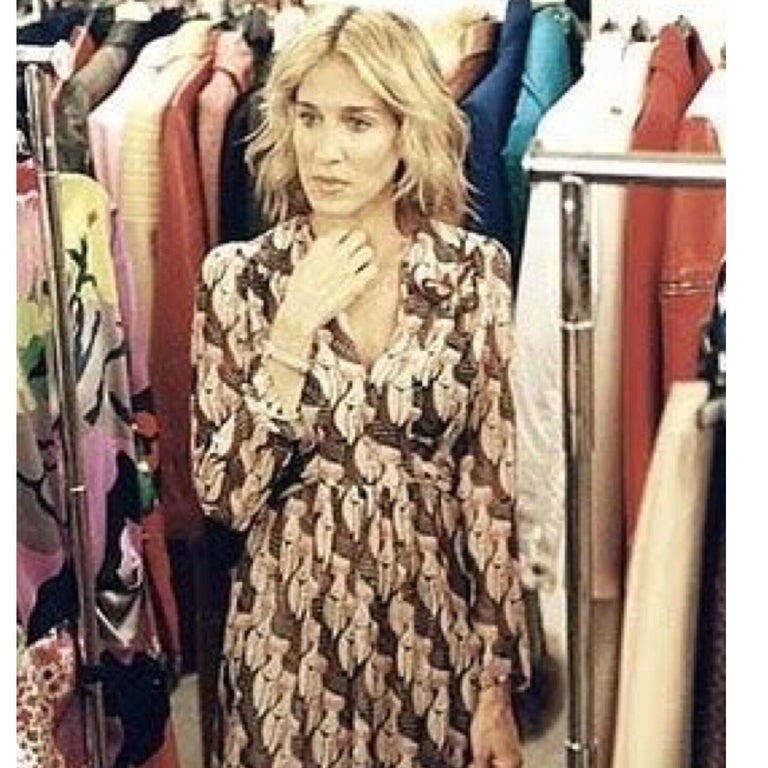 Prada "Naked Lady" Print Silk Blouse Sex and The City, 2001