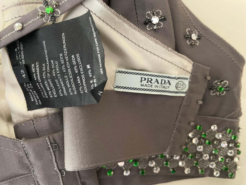 2000s Beaded Prada Bralette with Rhinestone Details