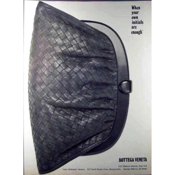Bottega Veneta Burgundy Intrecciato Leather Clutch, 1980s