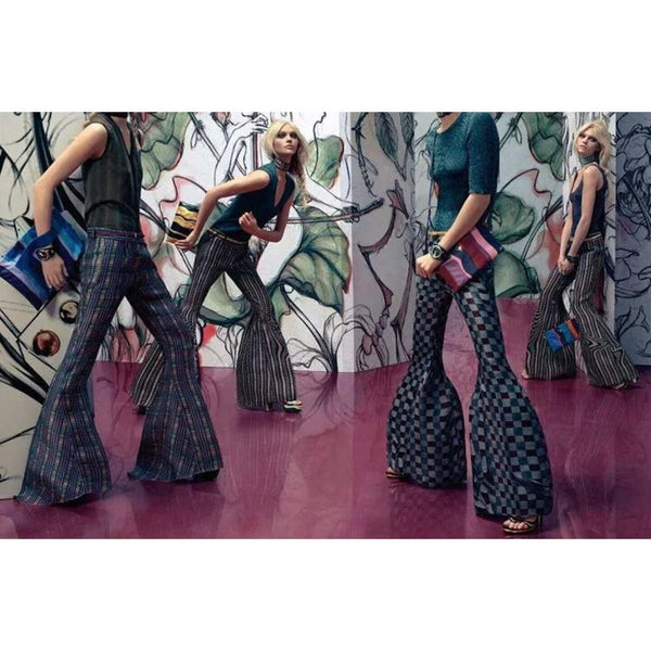 Prada Fairy Collection Printed Flared Runway Pants, 2008