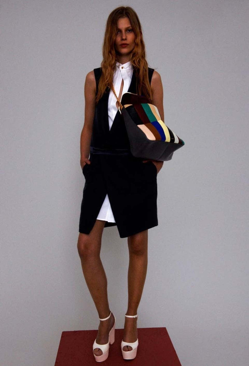Celine Phoebe Philo Multi Gourmette Patchwork Gold Chain Strap Shoulder Bag, 2012