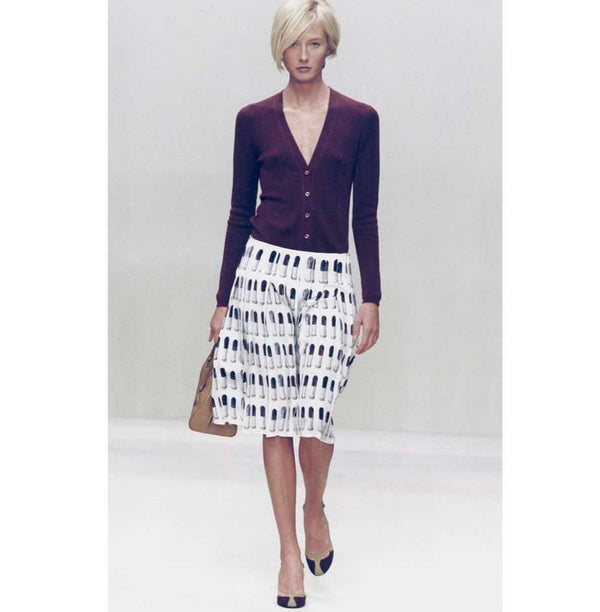 Prada Runway Lipstick Print Skirt Rare & Collectable Spring 2000 size 40