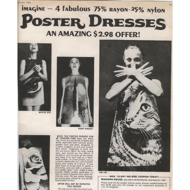 London Series Poster 1st Edition "Eye" Paper Dress by Harry Gordon, 1968