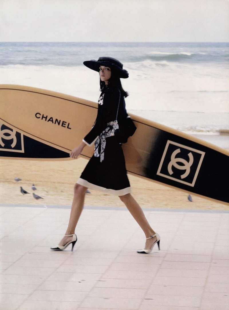 Chanel Black Oval Ruffle Hat Spring 2003