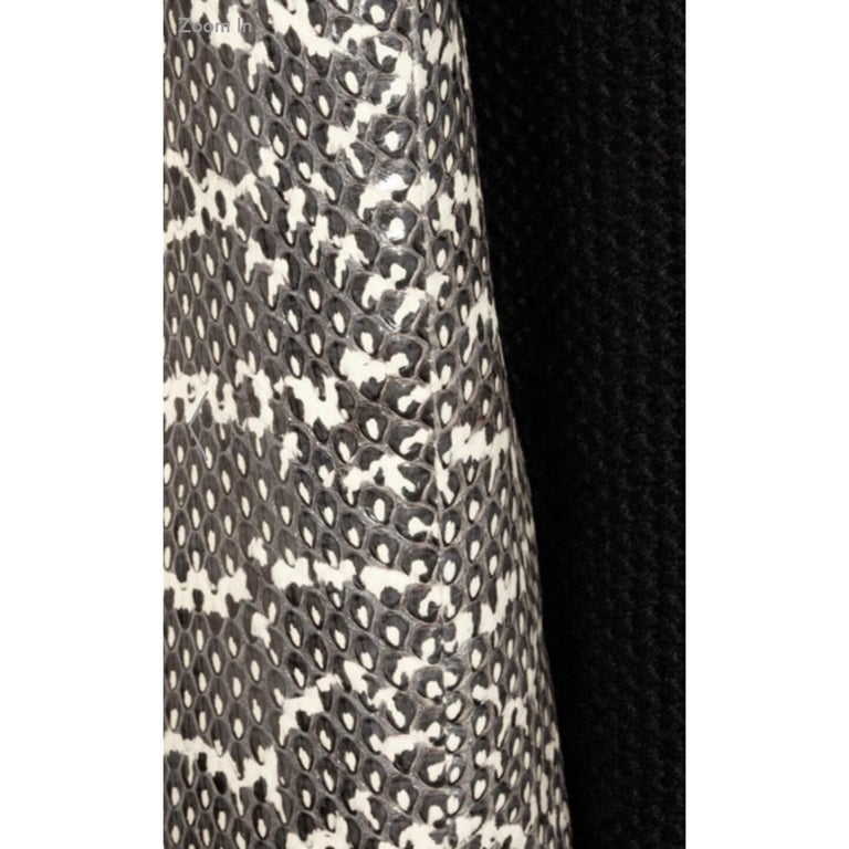 Jason Wu Black Wool Snakeskin Crew Neck Sweater, 2013