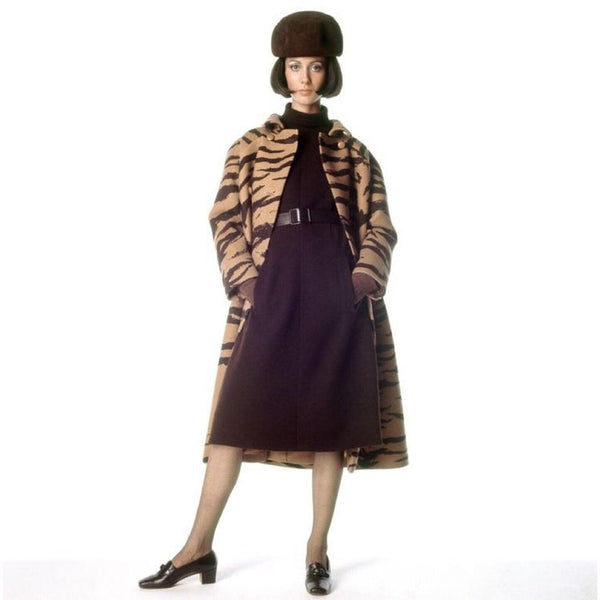 Hubert de Givenchy Haute Couture Coat Tiger Print Coat, Vogue Documented 1969