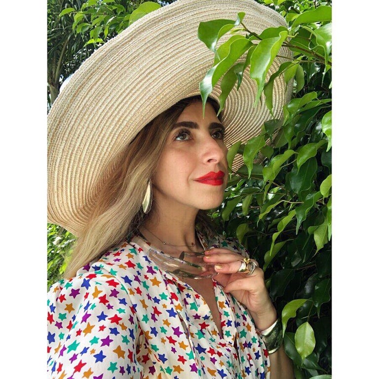 1990s Kokin New York Large Brim Taupe Sun Hat