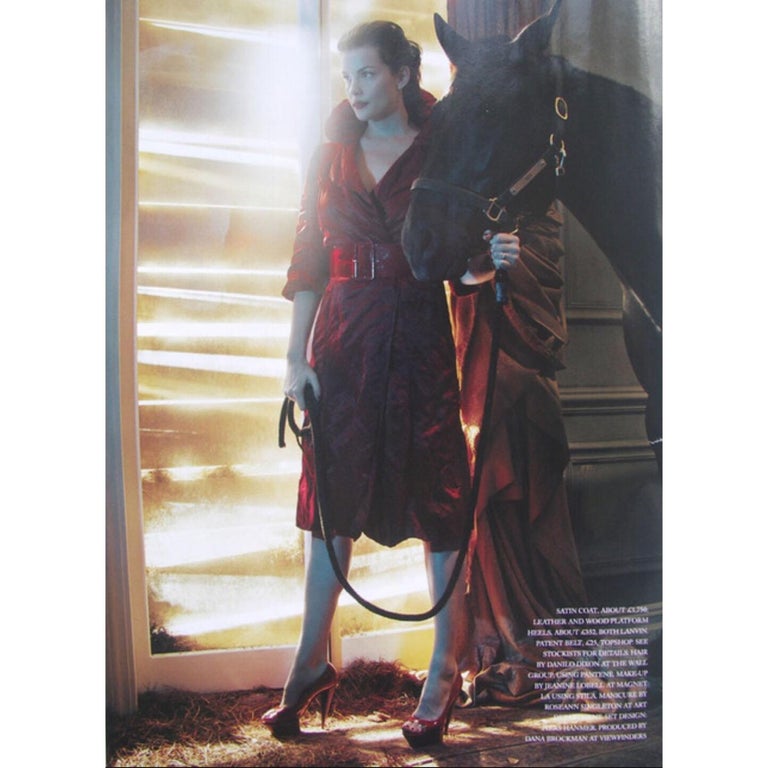 Lanvin Alber Elbaz Red Evening Coat Runway, 2006