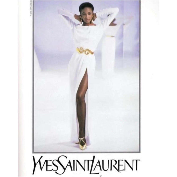 Yves Saint Laurent Gold Metal Belt YSL 1989