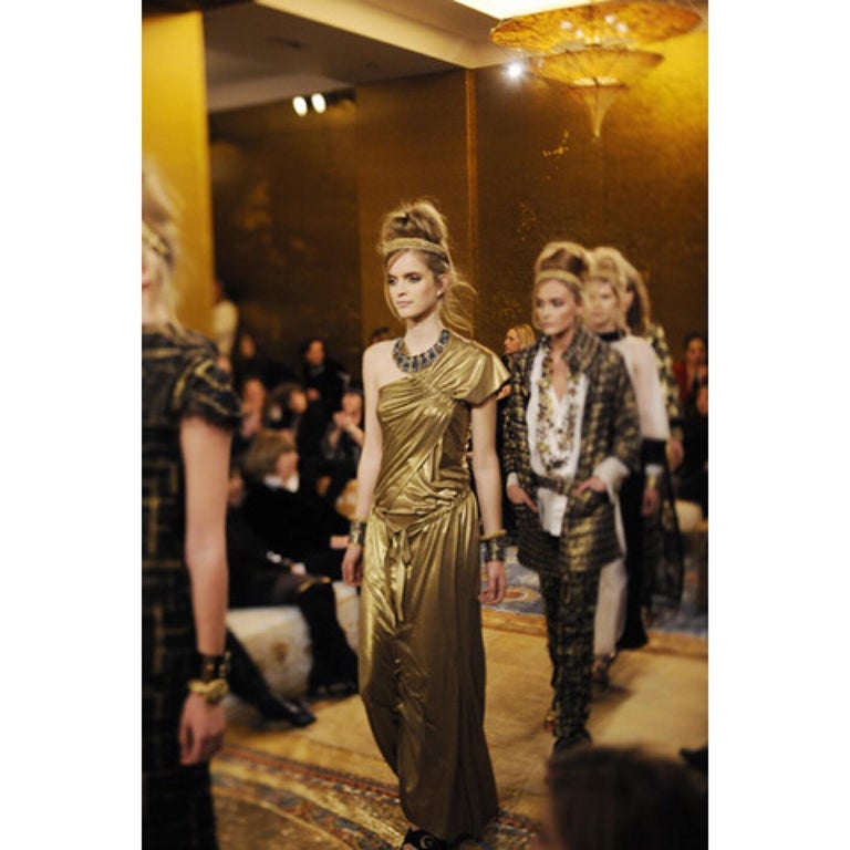 Chanel Paris-Byzance Gold Silk Godess Maxi Dress, 2011