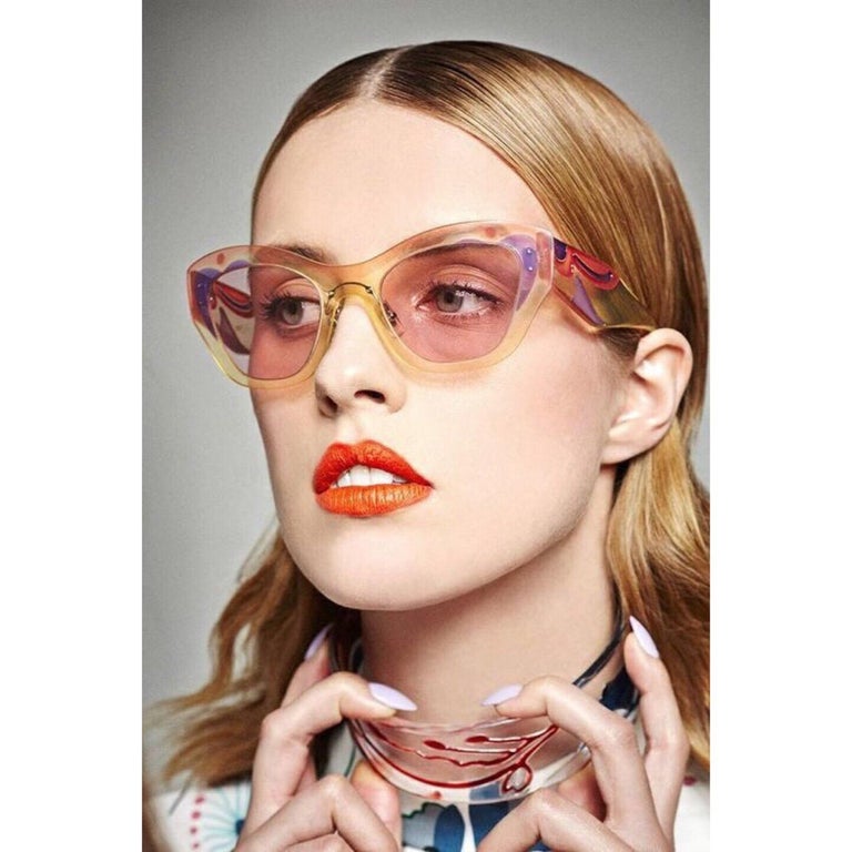 Miu Miu Runway Lucite Painted Choker Necklace, 2014